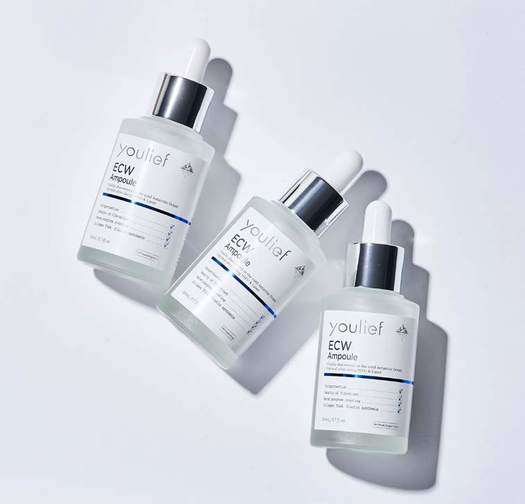 Youlief ECW Ampoule dropper bottles, studio composition